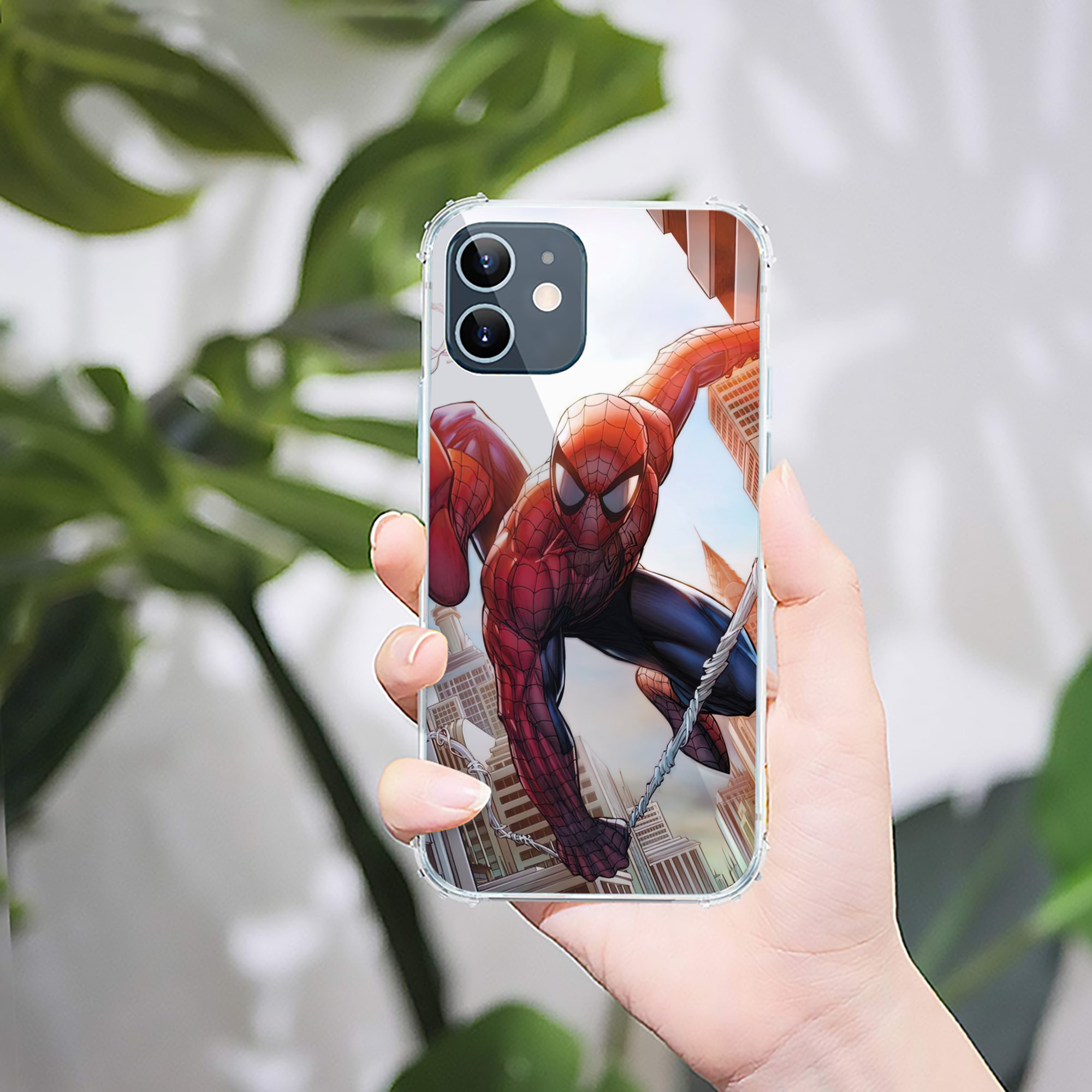 （画像用） Spider Man スパイダーマン 【iPhone 12シリーズ対応】透明スマホケース（クリアソフトケース）